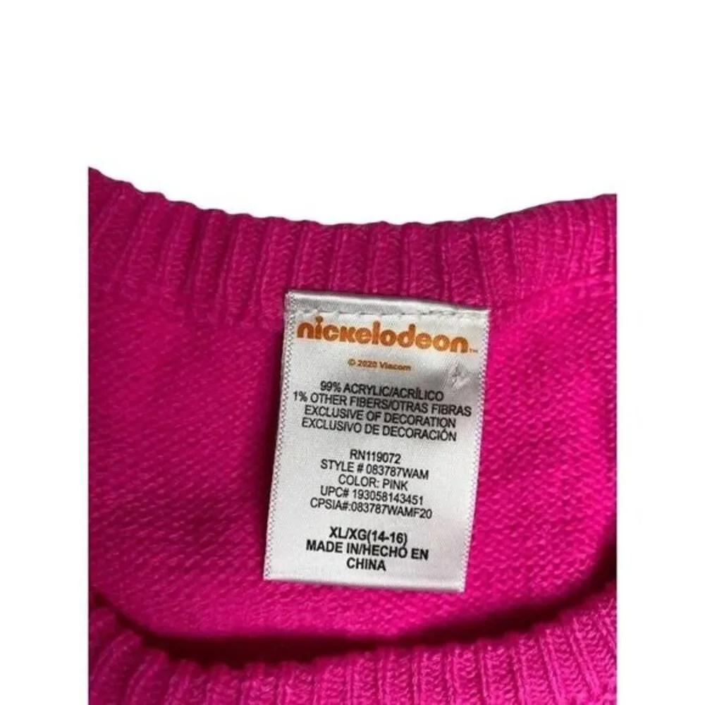Girls JoJo Siwa Pink Short Sleeve Bow Sweater Dress Sz XL‎ 14/16 NEW